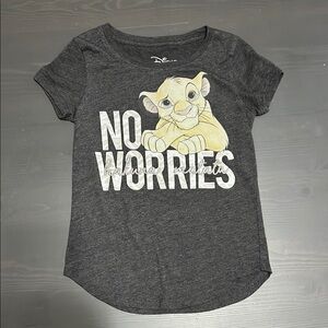 Disney Gray and Yellow Simba Tee Short Sleeve